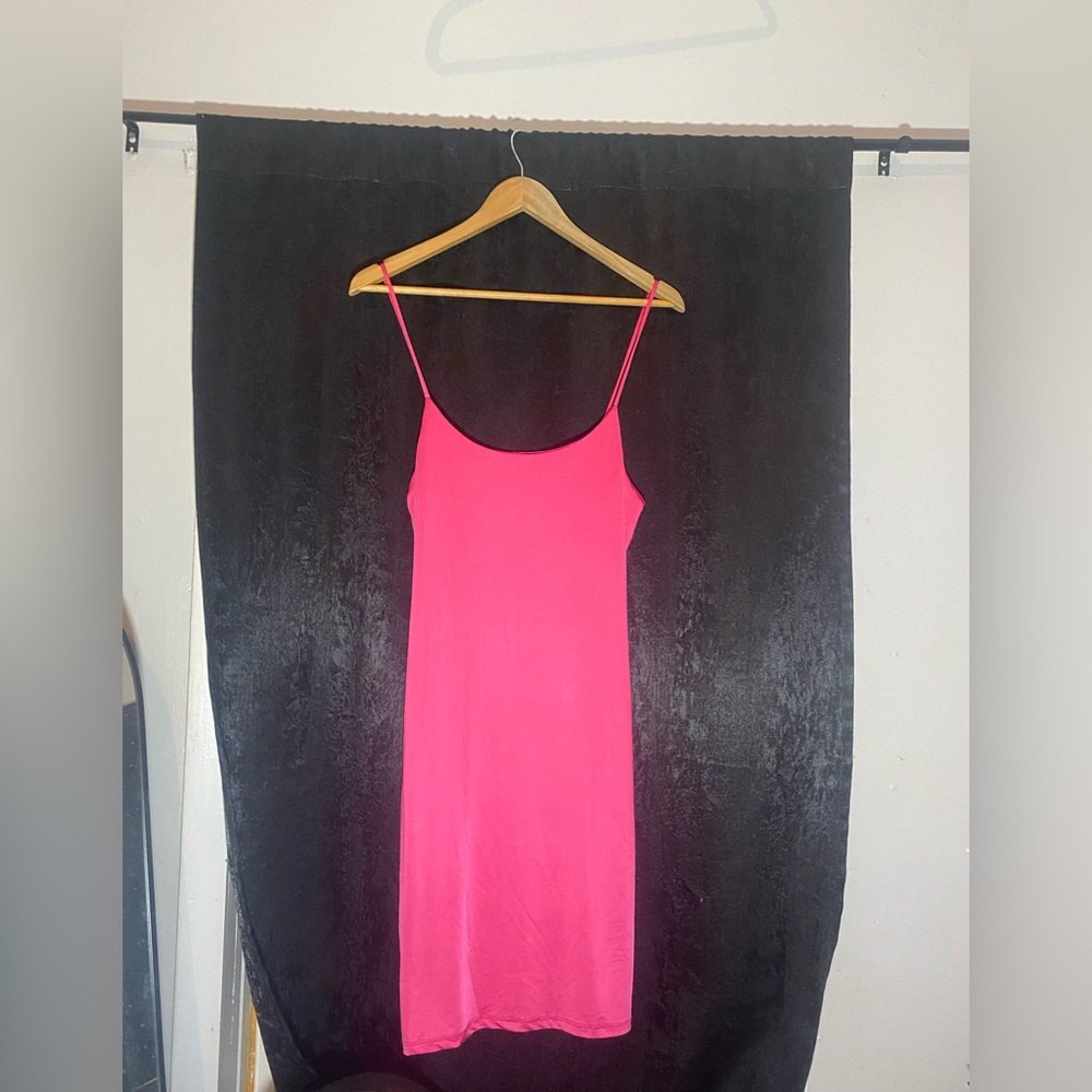 Vibrant Barbie Pink Slip Dress